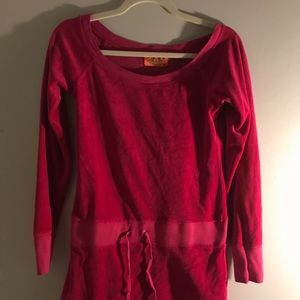 Juicy Couture Pink Velvet Mini Dress